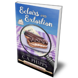 Eclairs & Extortion cozy mystery